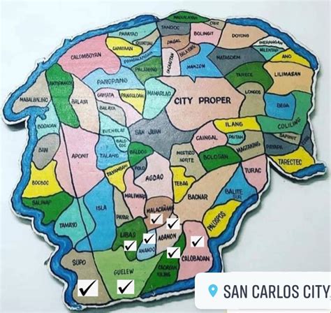 san carlos city barangays map